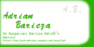 adrian baricza business card